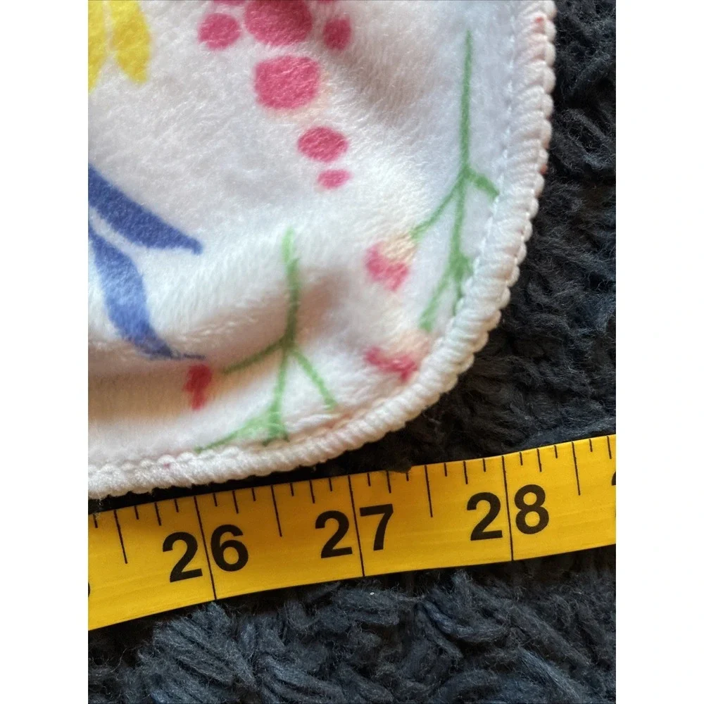 Cloud Island Wild Flower Floral Pink Sherpa Baby Blanket Security Lovey